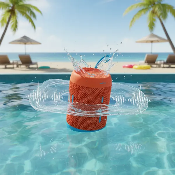Ultimate Ears Wonderboom 4 speaker floating in water with clear, powerful 360-degree sound